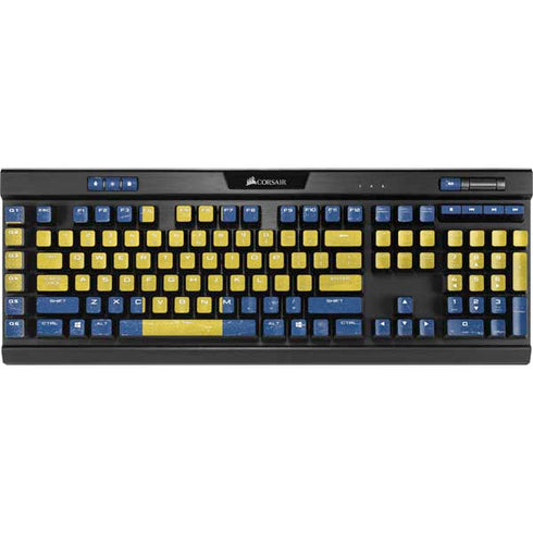 Sweden Flag Distressed K95 RGB PLATINUM Mechanical Gaming Keyboard Skin